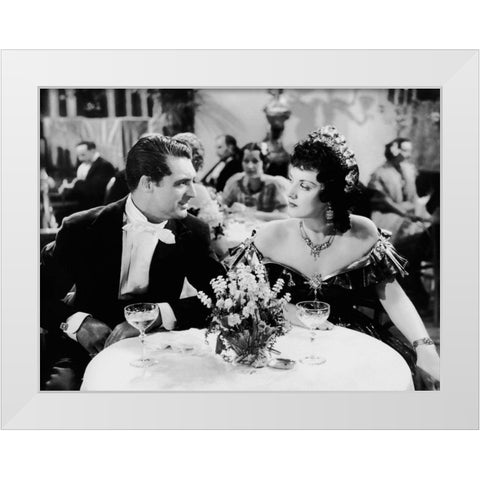Cary Grant - The Toast of New York White Modern Wood Framed Art Print by Hollywood Photo Archive