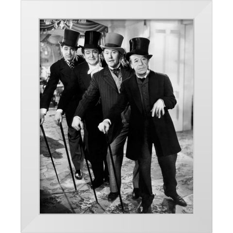 Cary Grant - The Toast of New York White Modern Wood Framed Art Print by Hollywood Photo Archive