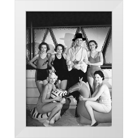 Cary Grant - The Woman Accused White Modern Wood Framed Art Print by Hollywood Photo Archive