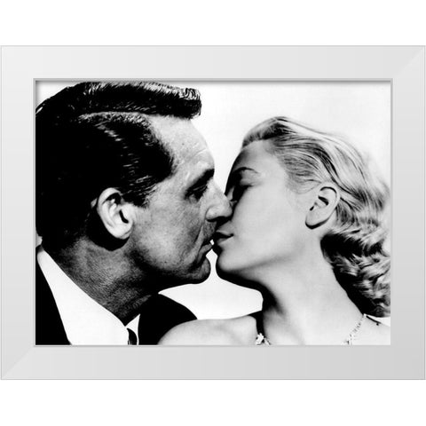 Cary Grant - To Catch A Thief White Modern Wood Framed Art Print by Hollywood Photo Archive