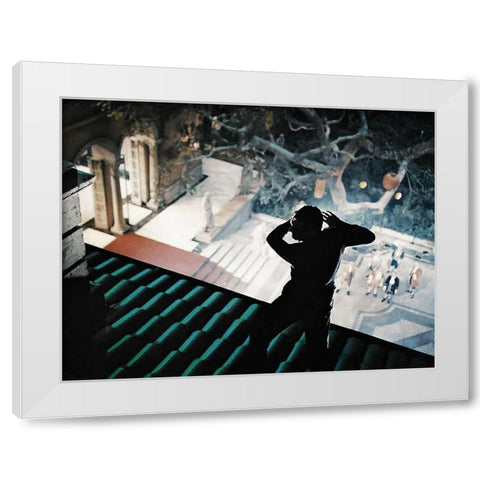 Cary Grant - To Catch A Thief White Modern Wood Framed Art Print by Hollywood Photo Archive