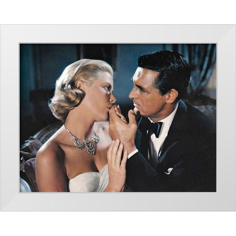Cary Grant - To Catch A Thief White Modern Wood Framed Art Print by Hollywood Photo Archive