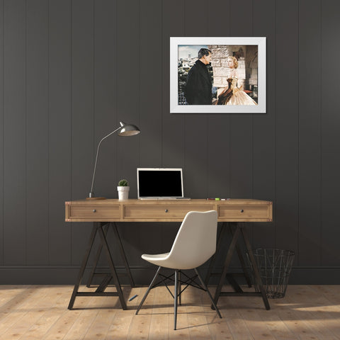 Cary Grant - To Catch A Thief White Modern Wood Framed Art Print by Hollywood Photo Archive