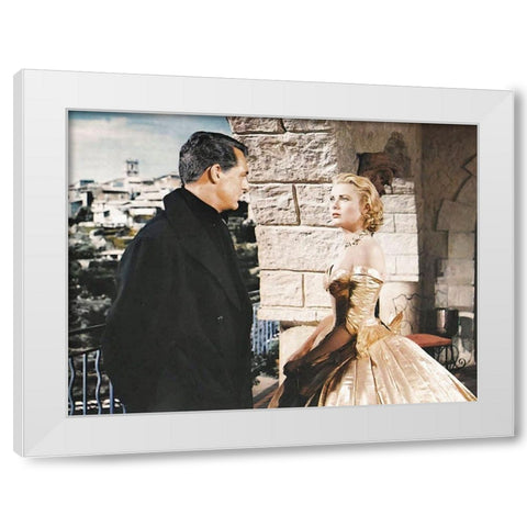 Cary Grant - To Catch A Thief White Modern Wood Framed Art Print by Hollywood Photo Archive