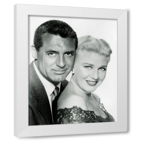 Cary Grant with Ginger Rogers White Modern Wood Framed Art Print by Hollywood Photo Archive