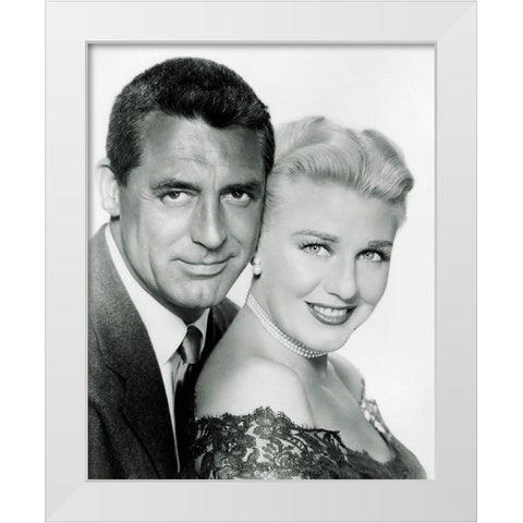Cary Grant with Ginger Rogers White Modern Wood Framed Art Print by Hollywood Photo Archive