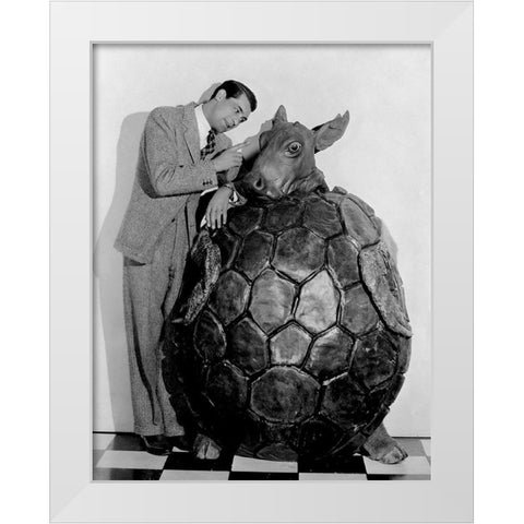 Cary Grant - Alice in Wonderland White Modern Wood Framed Art Print by Hollywood Photo Archive