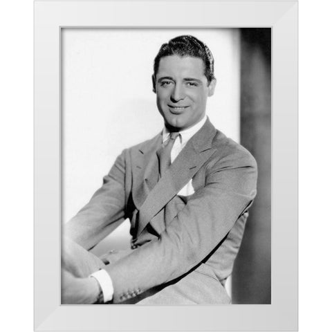 Cary Grant - Alice in Wonderland White Modern Wood Framed Art Print by Hollywood Photo Archive