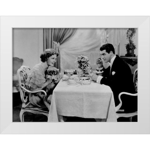 Cary Grant - Enter Madame White Modern Wood Framed Art Print by Hollywood Photo Archive