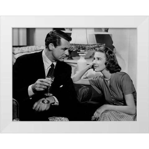 Cary Grant - Every Girl Should Be Married White Modern Wood Framed Art Print by Hollywood Photo Archive
