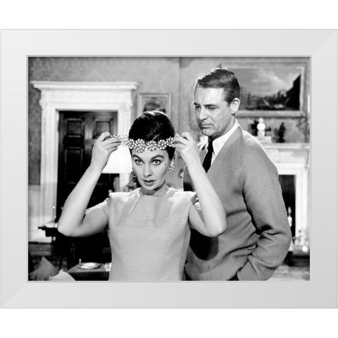 Cary Grant - The Grass is Greener White Modern Wood Framed Art Print by Hollywood Photo Archive