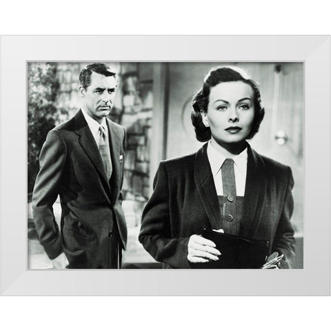 Cary Grant - People Will Talk White Modern Wood Framed Art Print by Hollywood Photo Archive