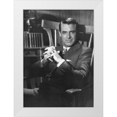 Cary Grant - The Talk of the Town White Modern Wood Framed Art Print by Hollywood Photo Archive