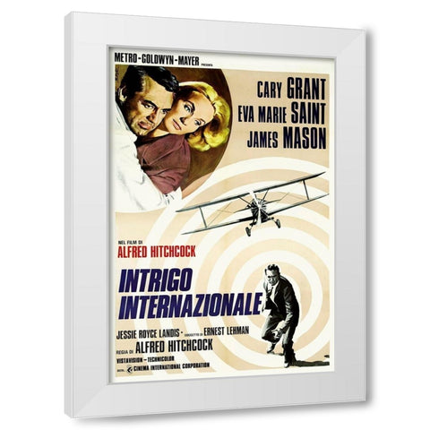 Italian - North by Northwest White Modern Wood Framed Art Print by Hollywood Photo Archive