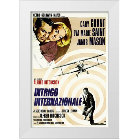 Italian - North by Northwest White Modern Wood Framed Art Print by Hollywood Photo Archive