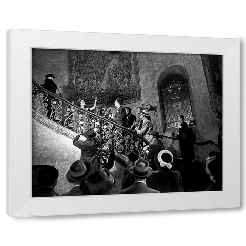 Sunset Boulevard White Modern Wood Framed Art Print by Hollywood Photo Archive