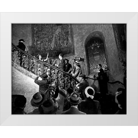Sunset Boulevard White Modern Wood Framed Art Print by Hollywood Photo Archive
