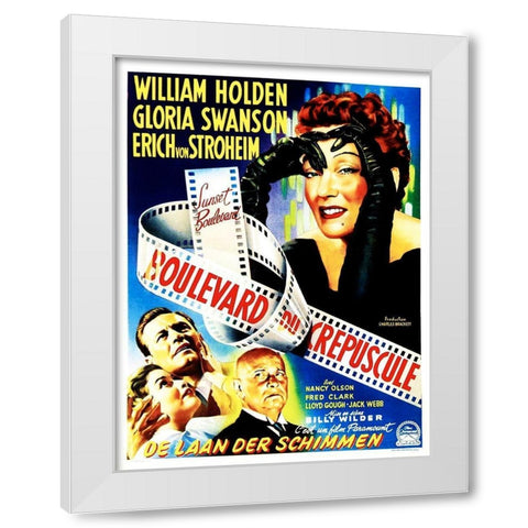 Dutch - Sunset Boulevard - Poster White Modern Wood Framed Art Print by Hollywood Photo Archive