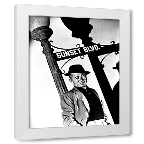 Sunset Boulevard White Modern Wood Framed Art Print by Hollywood Photo Archive