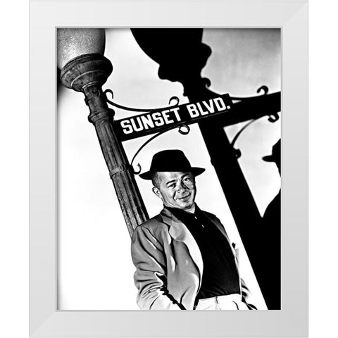 Sunset Boulevard White Modern Wood Framed Art Print by Hollywood Photo Archive