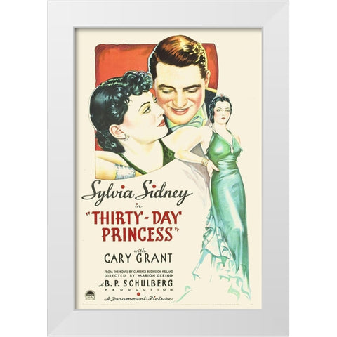 Thirty Day Princess White Modern Wood Framed Art Print by Hollywood Photo Archive