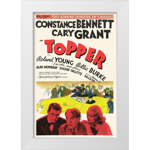 Topper White Modern Wood Framed Art Print by Hollywood Photo Archive