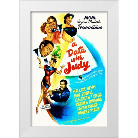 A Date with Judy, 1948 White Modern Wood Framed Art Print by Hollywood Photo Archive