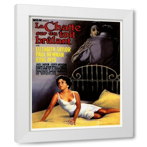 French - Cat on a Hot Tin Roof White Modern Wood Framed Art Print by Hollywood Photo Archive