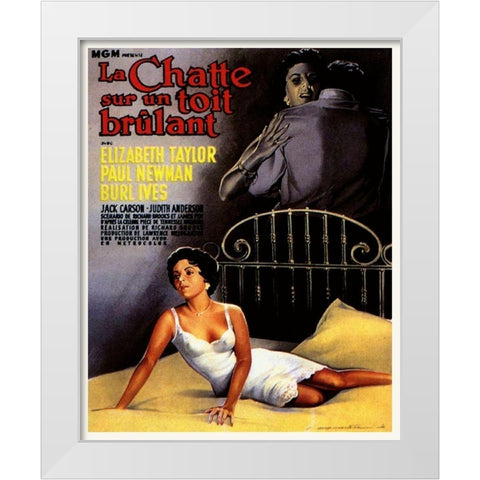 French - Cat on a Hot Tin Roof White Modern Wood Framed Art Print by Hollywood Photo Archive