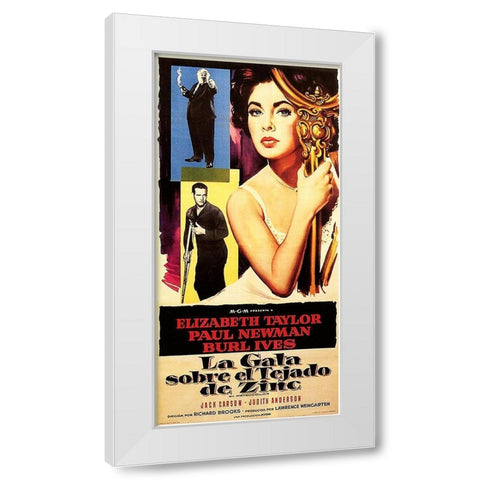 Spanish - Cat on a Hot Tin Roof White Modern Wood Framed Art Print by Hollywood Photo Archive