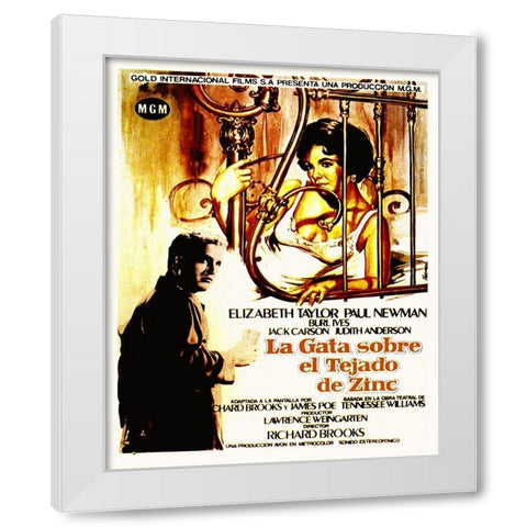 Spanish - Cat on a Hot Tin Roof White Modern Wood Framed Art Print by Hollywood Photo Archive