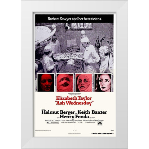Elizabeth Taylor - Ash Wednesday White Modern Wood Framed Art Print by Hollywood Photo Archive