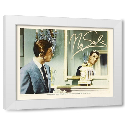 Elizabeth Taylor - Butterfield 8 - Lobby Card White Modern Wood Framed Art Print by Hollywood Photo Archive