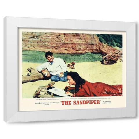 Elizabeth Taylor - Sandpiper - Lobby Card White Modern Wood Framed Art Print by Hollywood Photo Archive