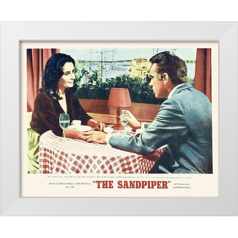 Elizabeth Taylor - Sandpiper - Lobby Card White Modern Wood Framed Art Print by Hollywood Photo Archive