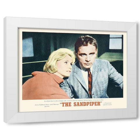 Elizabeth Taylor - Sandpiper - Lobby Card White Modern Wood Framed Art Print by Hollywood Photo Archive