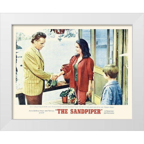 Elizabeth Taylor - Sandpiper - Lobby Card White Modern Wood Framed Art Print by Hollywood Photo Archive