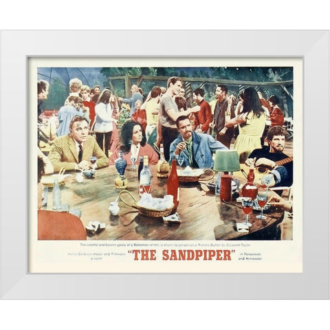 Elizabeth Taylor - Sandpiper - Lobby Card White Modern Wood Framed Art Print by Hollywood Photo Archive