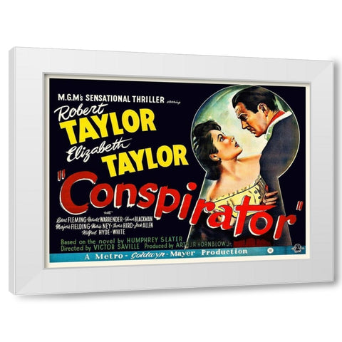The Conspirator - 1949 White Modern Wood Framed Art Print by Hollywood Photo Archive