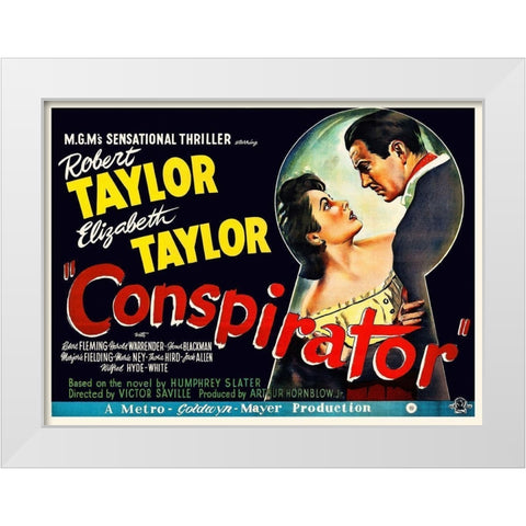 The Conspirator - 1949 White Modern Wood Framed Art Print by Hollywood Photo Archive