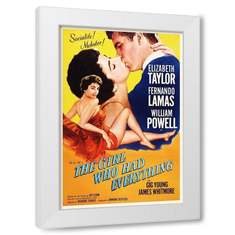 The Girl Who Had Everything - Poster White Modern Wood Framed Art Print by Hollywood Photo Archive