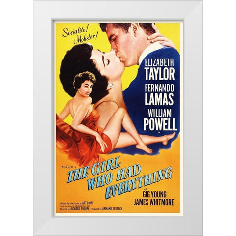 The Girl Who Had Everything - Poster White Modern Wood Framed Art Print by Hollywood Photo Archive
