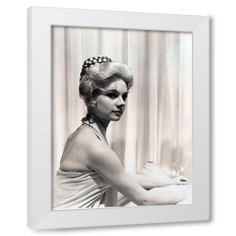 Cleopatra - Francesca Annis White Modern Wood Framed Art Print by Hollywood Photo Archive