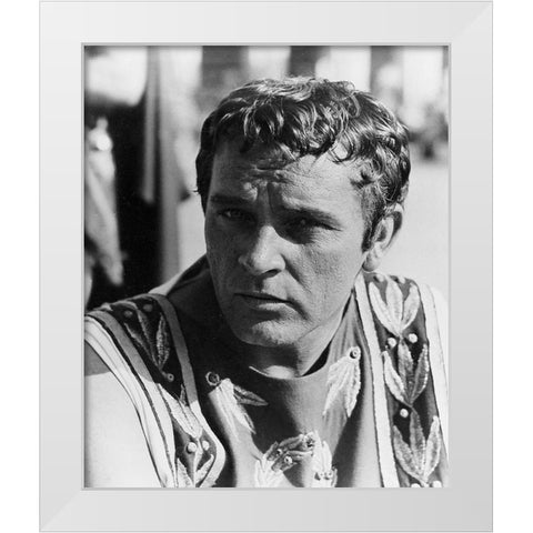 Elizabeth Taylor - Cleopatra White Modern Wood Framed Art Print by Hollywood Photo Archive