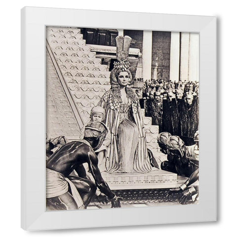 Elizabeth Taylor - Cleopatra White Modern Wood Framed Art Print by Hollywood Photo Archive