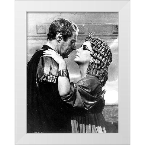 Elizabeth Taylor - Cleopatra White Modern Wood Framed Art Print by Hollywood Photo Archive