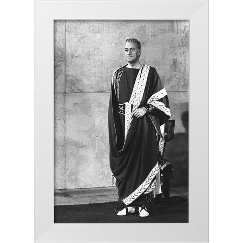 Elizabeth Taylor - Cleopatra White Modern Wood Framed Art Print by Hollywood Photo Archive