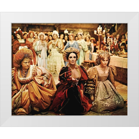 Elizabeth Taylor in The Taming of the Shrew White Modern Wood Framed Art Print by Hollywood Photo Archive