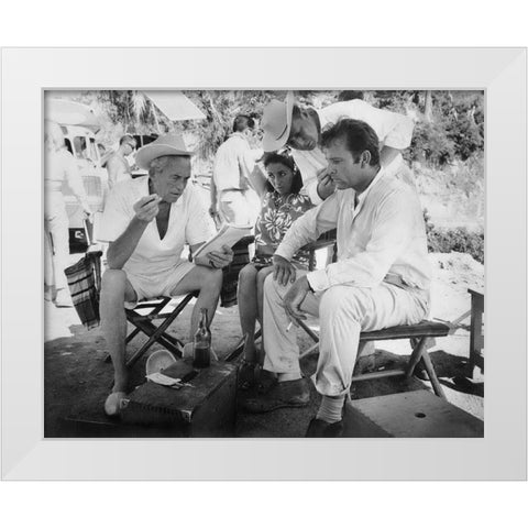 Elizabeth Taylor White Modern Wood Framed Art Print by Hollywood Photo Archive