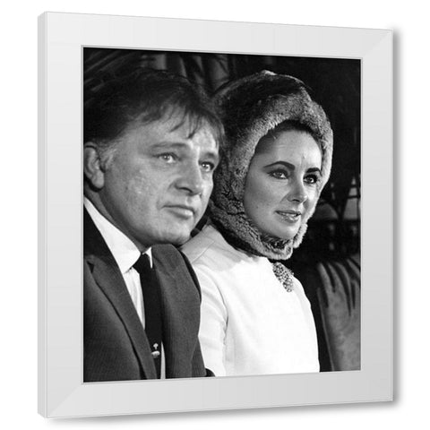 Elizabeth Taylor White Modern Wood Framed Art Print by Hollywood Photo Archive